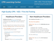 Tablet Screenshot of cprlearningcenter.com